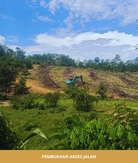 Pembukaan akses jalan menuju lokasi Islamic Centre Kupitan